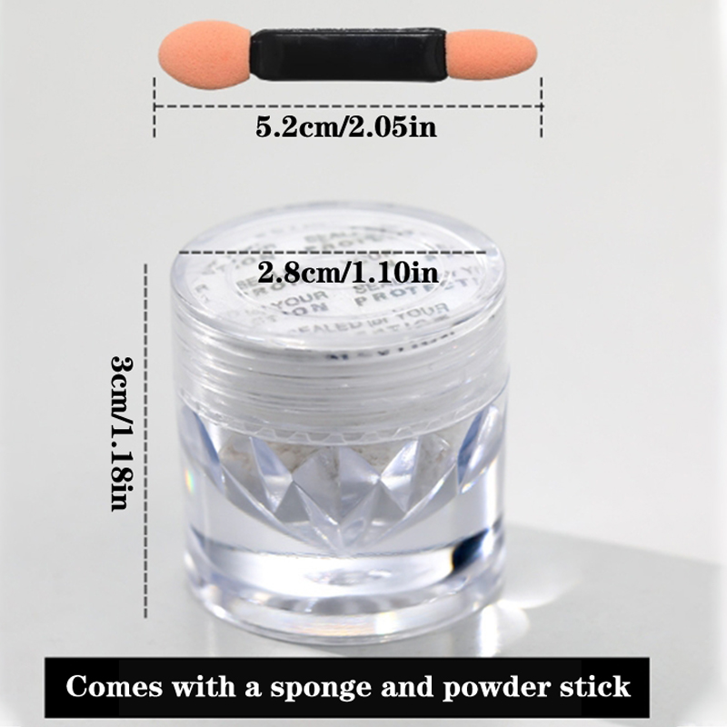 Nail Glitter Chrome - Aurora Pearl White Nails Glitter Dust