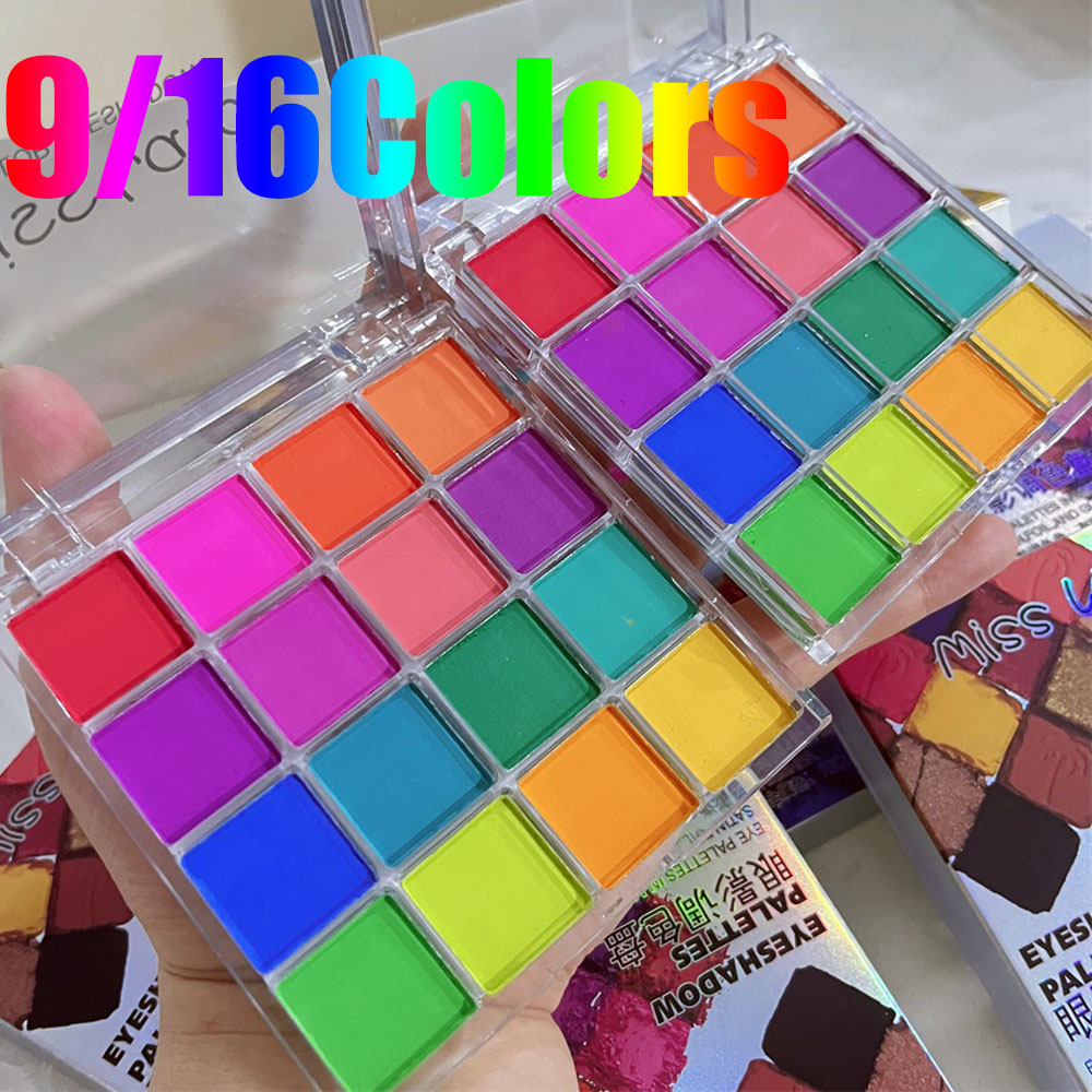 Nail Glitter Chrome - 9/16Colors/SET Solid Rainbow Ombre Palette Nail
