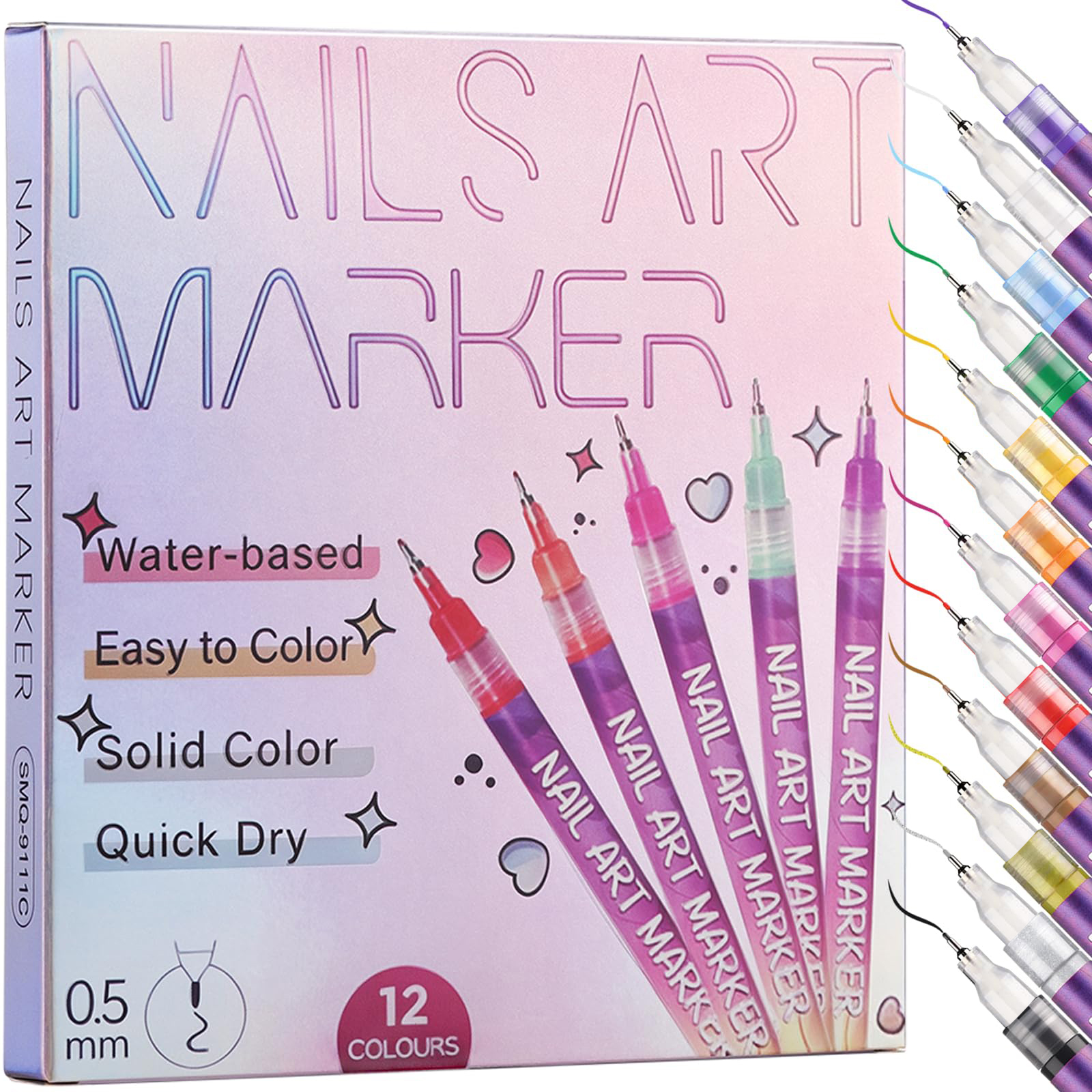 Nail Art Trend 2026 - 12 Shades Nail Art Pen Kit,2026