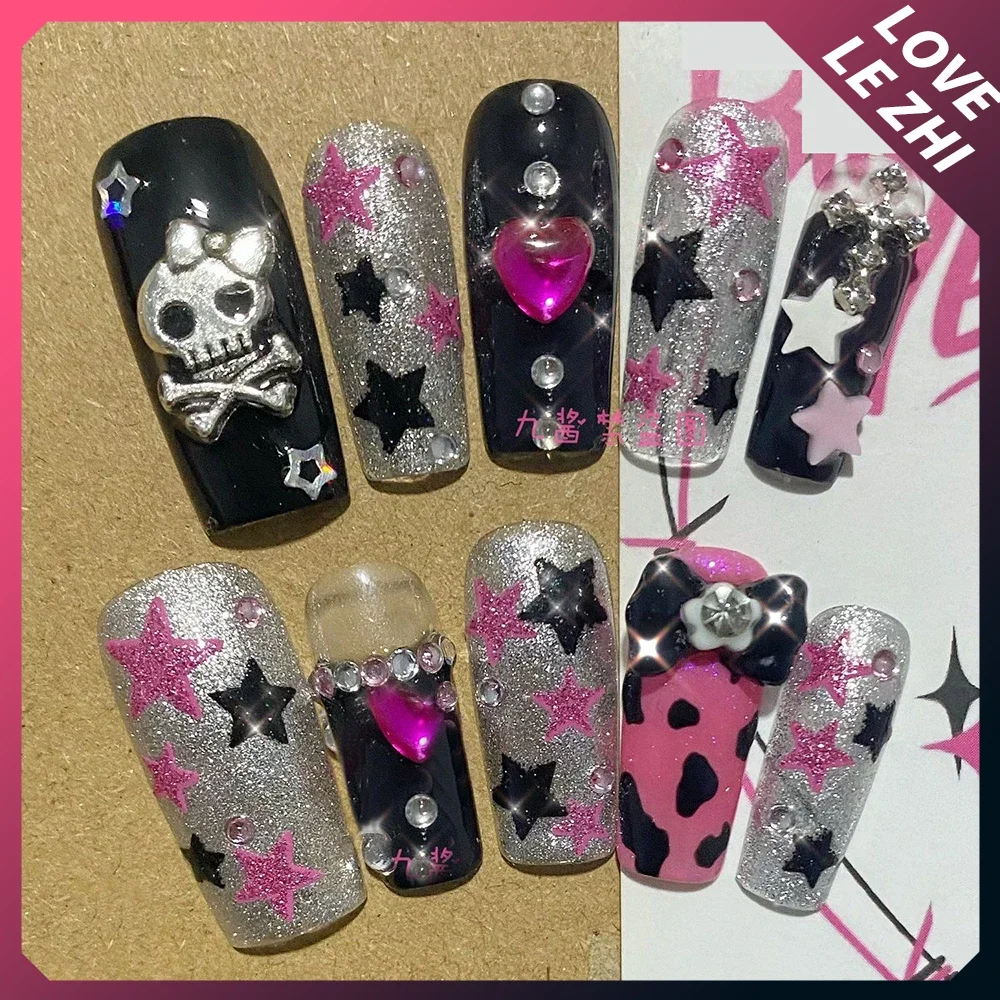 Nail Art Xs - 10Pcs Fashion Y2K High-End Handmade Long