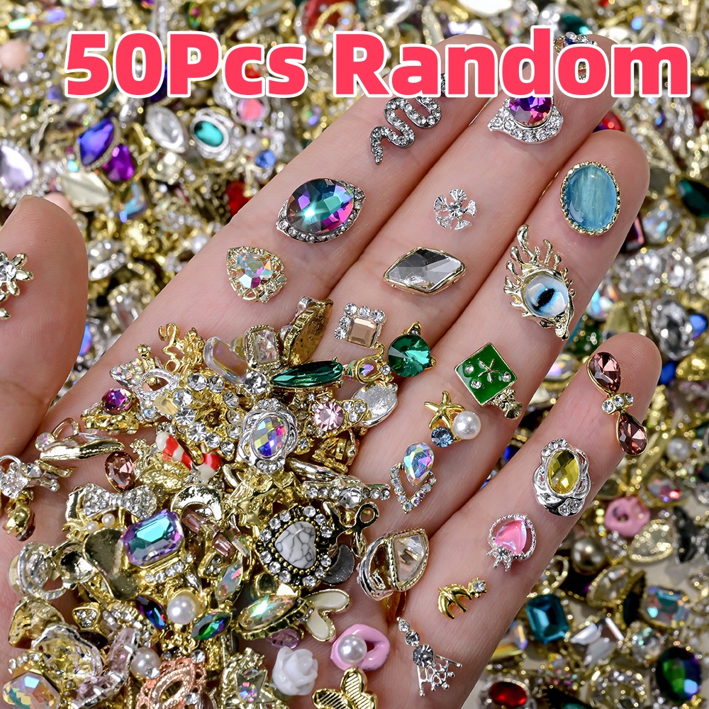 Nail Art Vampire - 50Pcs 3D Random Luxury Nail Charms