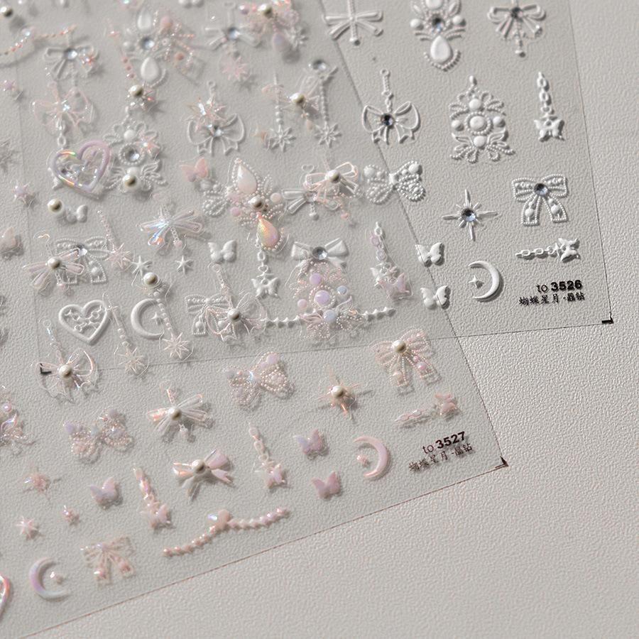 Nail Art Vampire - 1pcs Crystal Diamond Nail Stickers 5D
