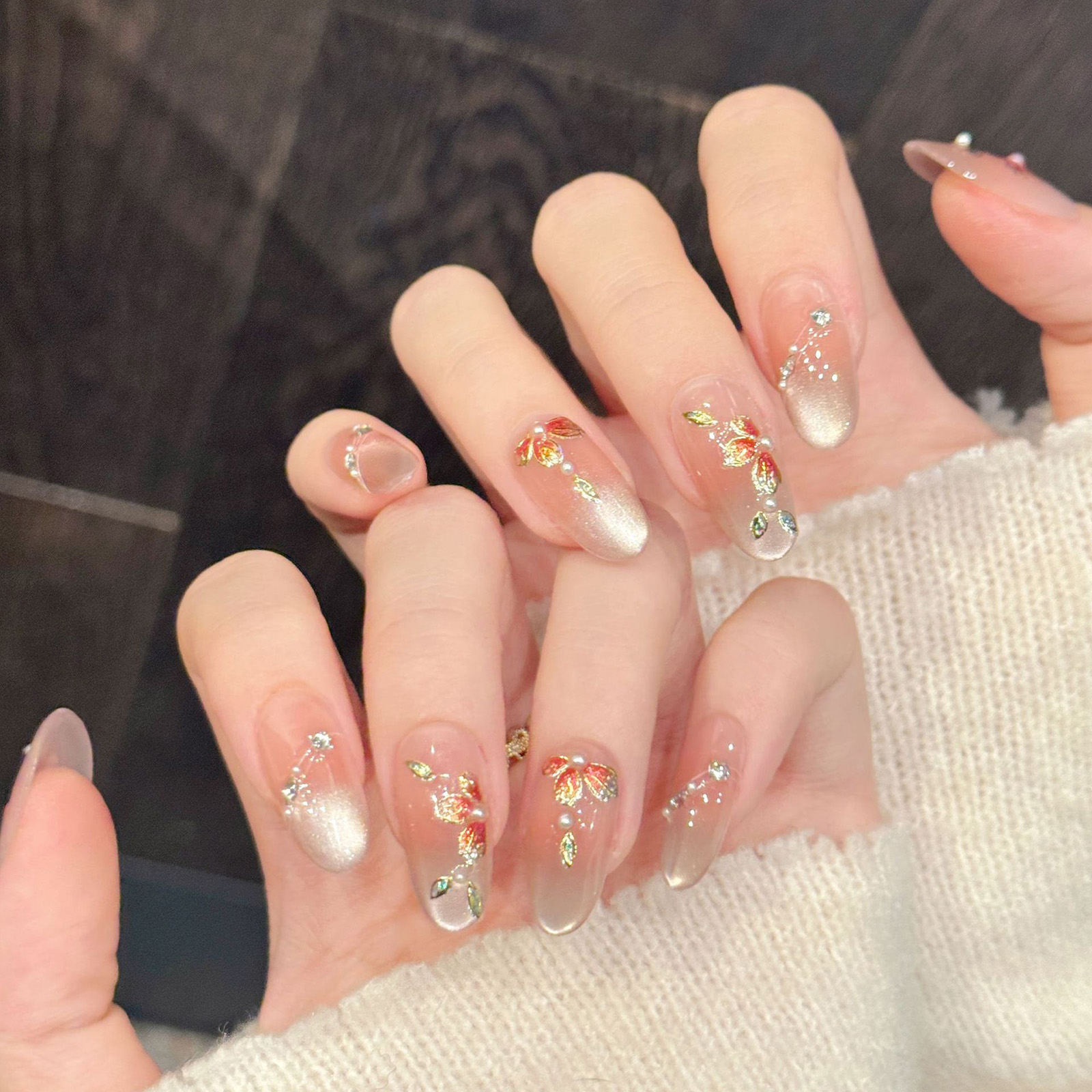 Nail Art Aesthetic - 10pcs Handmade Fake Nails Press On