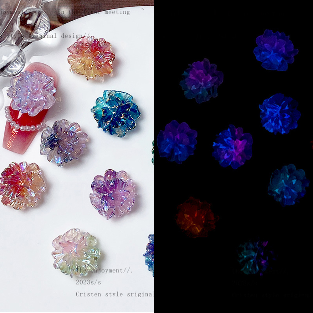 50pcs Tremella Flower Nail Cha - Nail Art Vampire ulasan dan harga