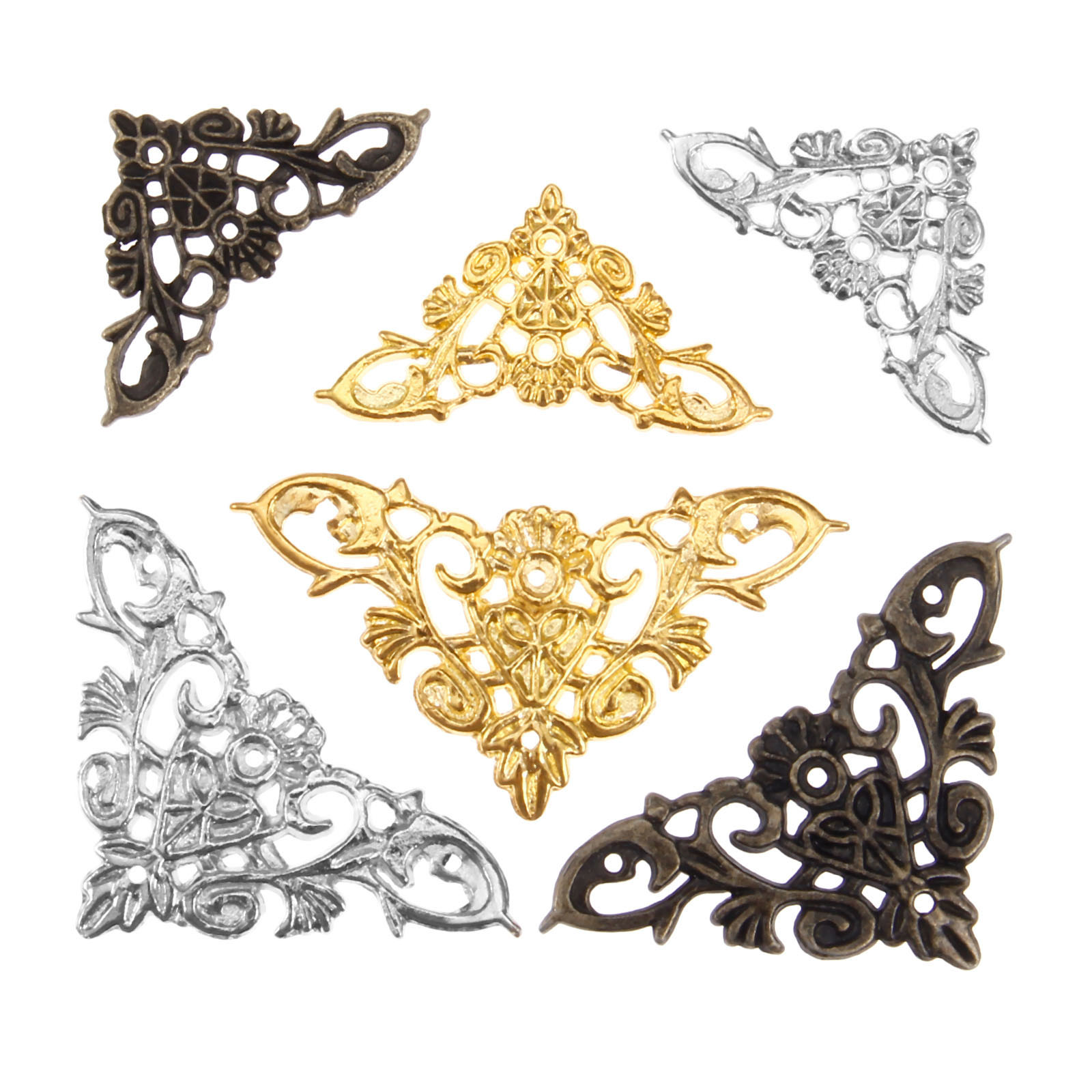 4pcs Hollow lace Corner Protec - Nail Art Vintage ulasan dan harga