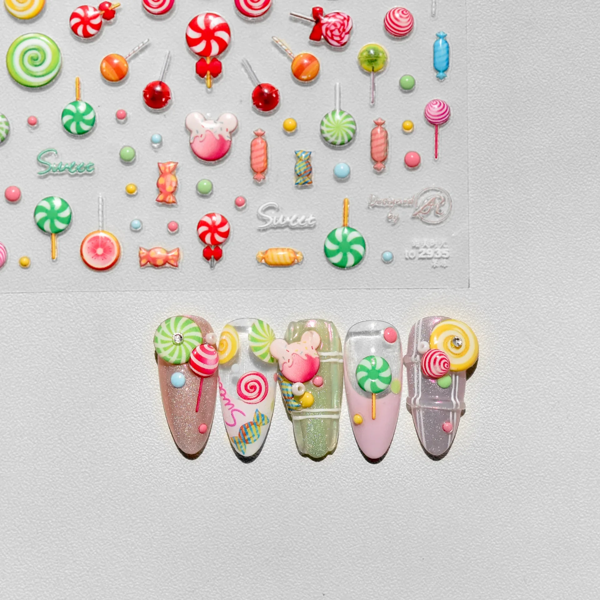 Pink Pudding Cherry Bowknot He - Nail Art Vampire ulasan dan harga