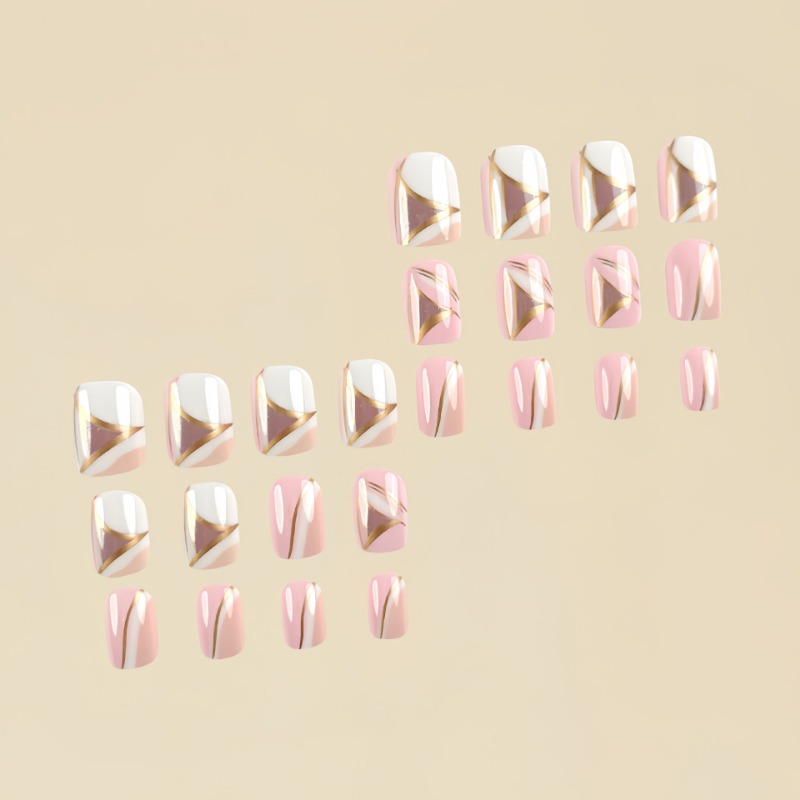 24pcs/set Cute Sweet Short Squ - Nail Art Aesthetic ulasan dan harga