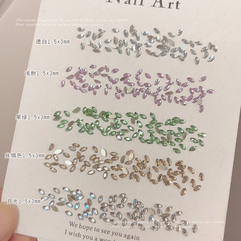 300/1440Pcs Mini flat back Mar - Nail Art Xs ulasan dan harga