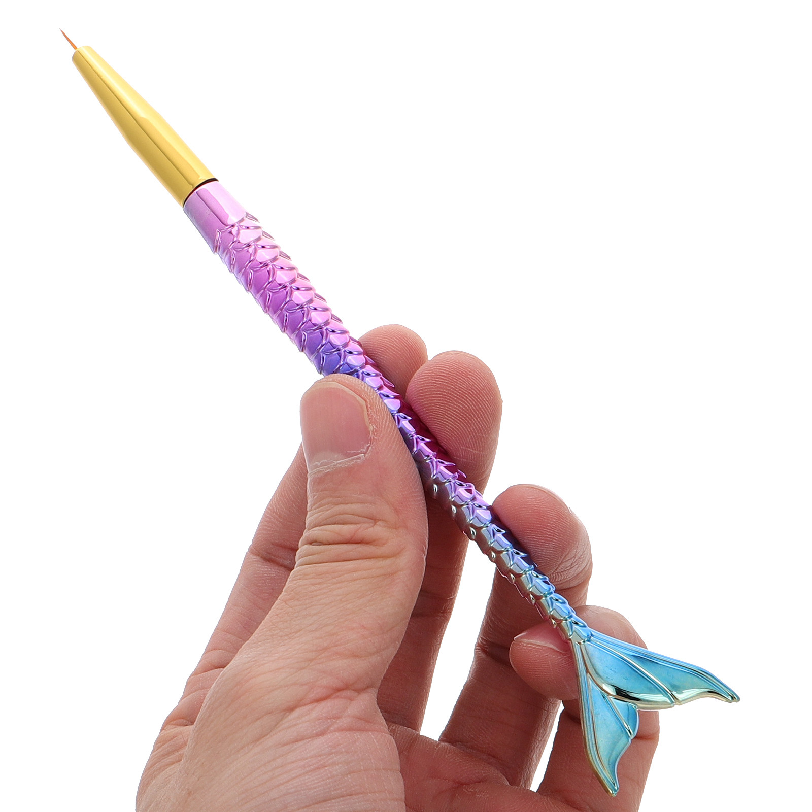 3Pcs Mermaid Tail Nail Art Lin - Nail Art Brush Set ulasan dan harga