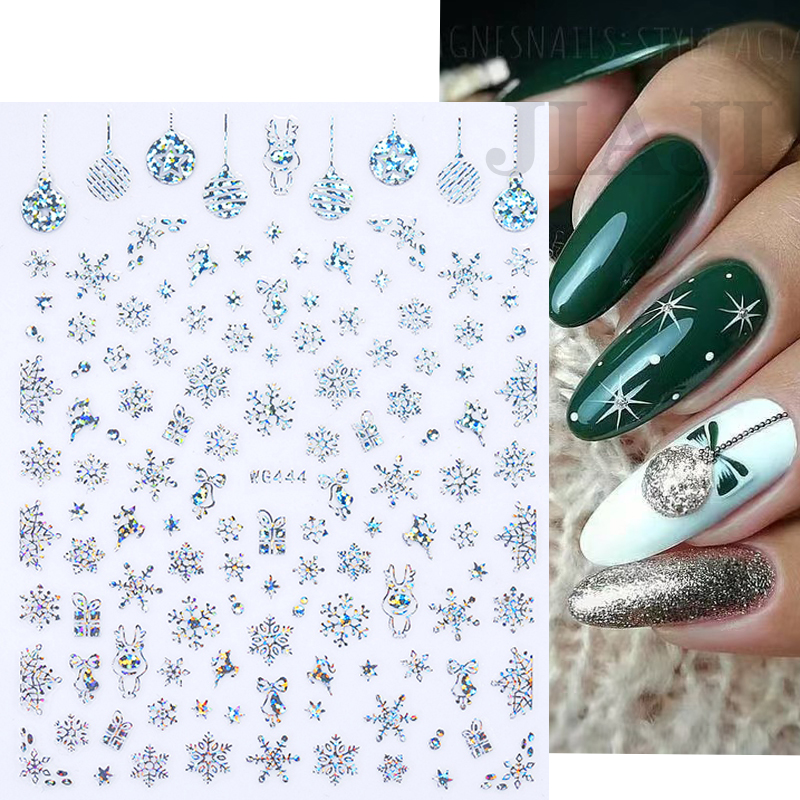 Christmas 3D Nail Stickers Hol - Nail Art Xmas Stickers ulasan dan harga