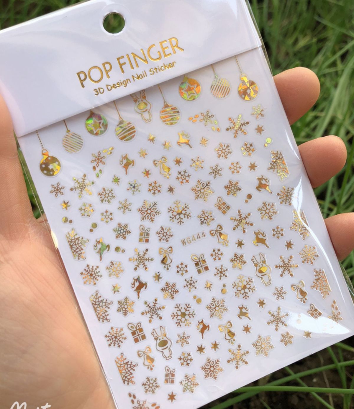 Christmas 3D Nail Stickers Hol - Nail Art Xmas Stickers ulasan dan harga
