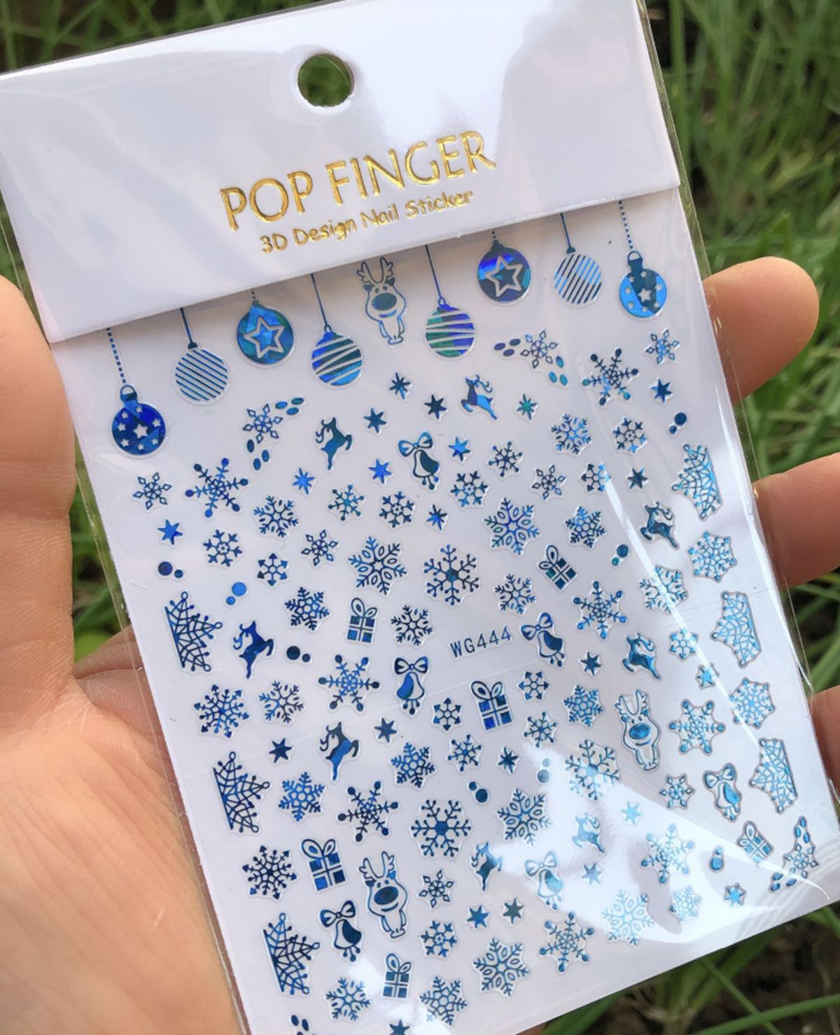 Christmas 3D Nail Stickers Hol - Nail Art Xmas Stickers ulasan dan harga