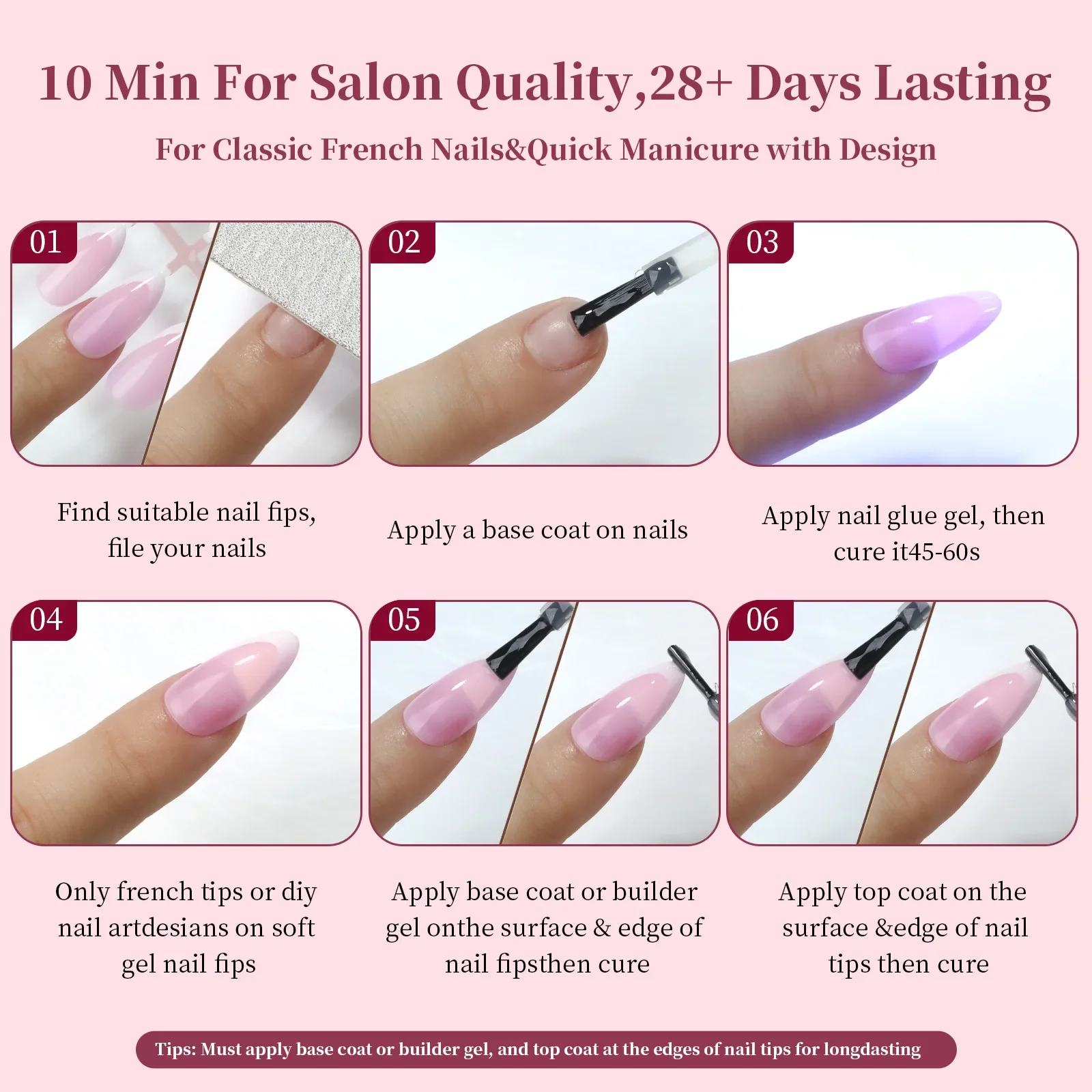 150Pcs/Set French Ballet Press - Nail Art Extension ulasan dan harga
