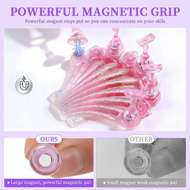 1Set Magnetic Nail Art Display - Nail Art Viral ulasan dan harga