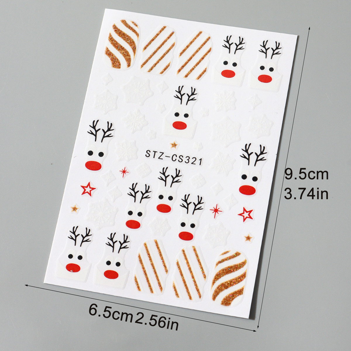 2pcs Christmas Nail Art Sticke - Nail Art Xmas Stickers ulasan dan harga
