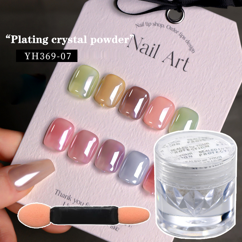 Aurora Pearl White Nails Glitt - Nail Glitter Chrome ulasan dan harga