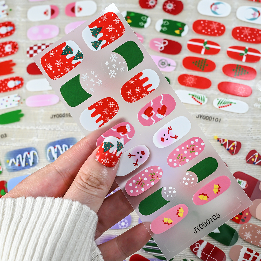 16Tips Christmas Nail Polish S - Nail Art Xmas Stickers ulasan dan harga