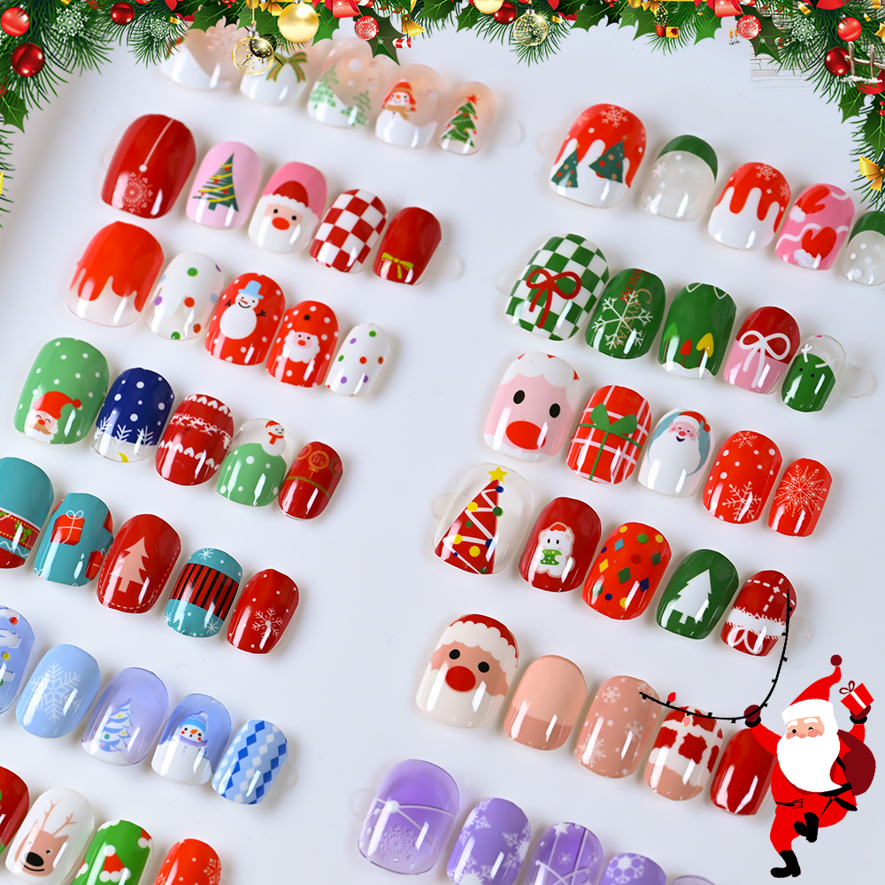 16Tips Christmas Nail Polish S - Nail Art Xmas Stickers ulasan dan harga
