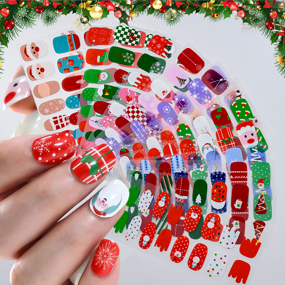 16Tips Christmas Nail Polish S - Nail Art Xmas Stickers ulasan dan harga
