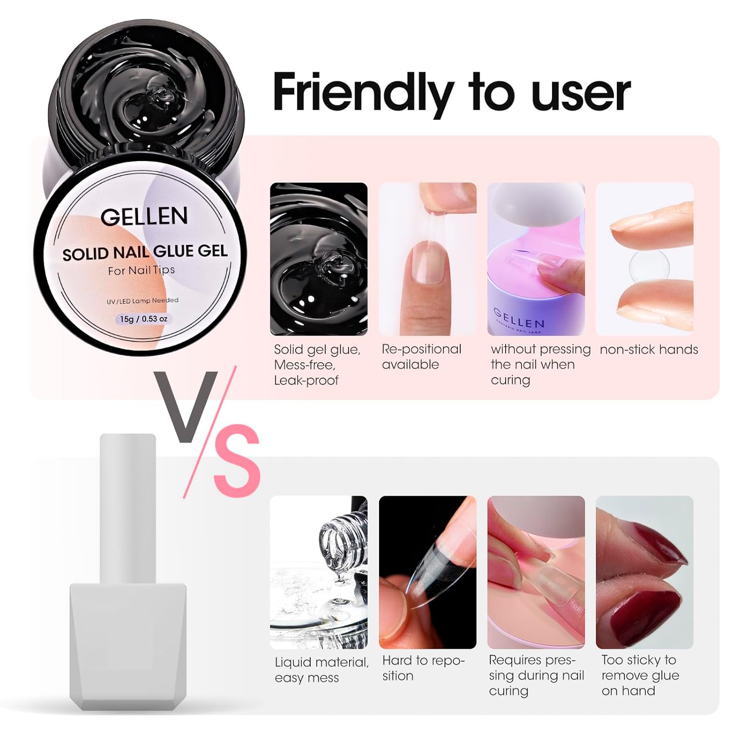 GELLEN Nail Solid Glue Builder - Nail Art Extension ulasan dan harga