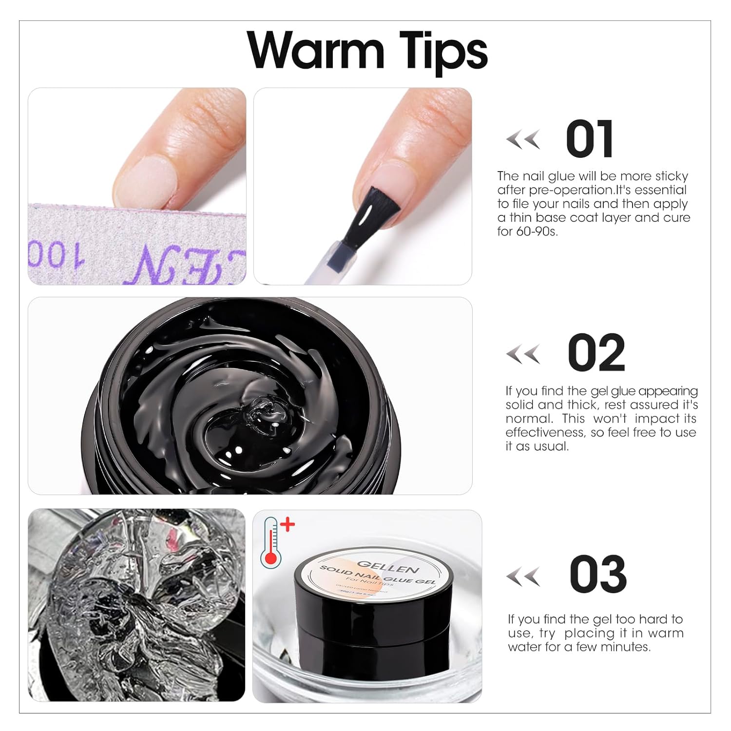 GELLEN Nail Solid Glue Builder - Nail Art Extension ulasan dan harga