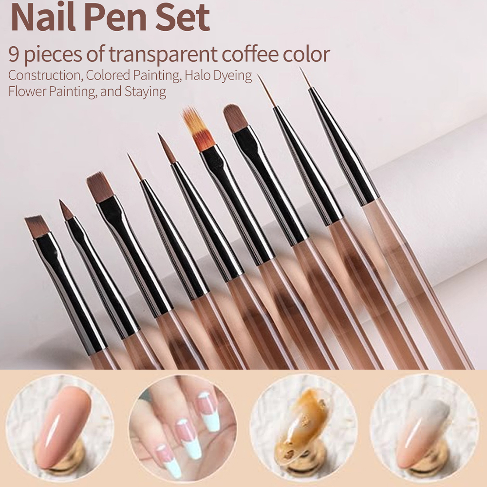 LINMANDA 9Pcs Nail Brush Liner - Nail Art Viral ulasan dan harga