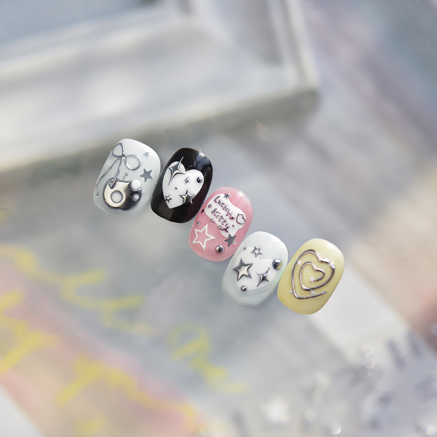Fashion Silver Metallic Textur - Nail Art Vampire ulasan dan harga