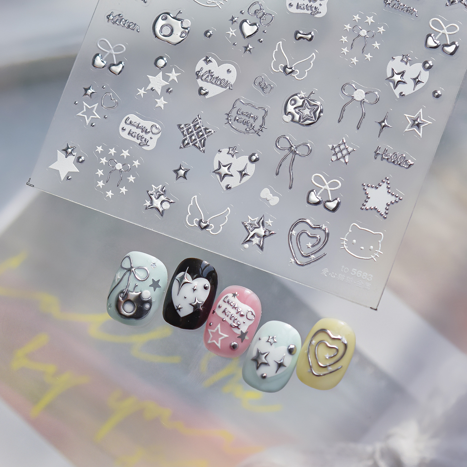 Fashion Silver Metallic Textur - Nail Art Vampire ulasan dan harga