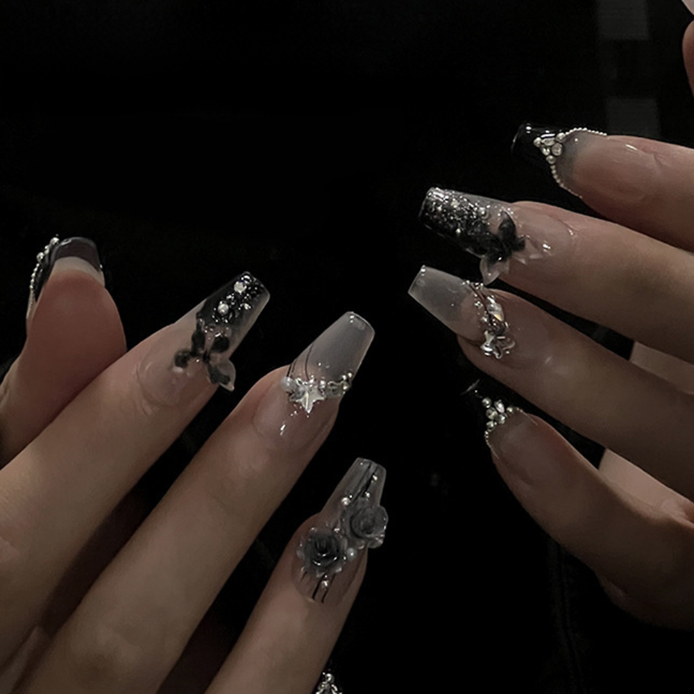 50pcs Mixed Nail Charms Dark M - Nail Art Vampire ulasan dan harga