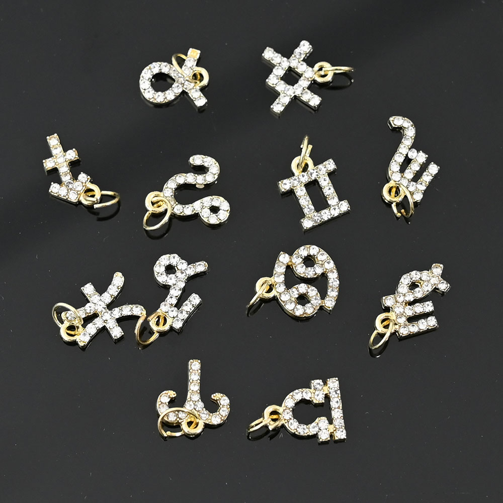 10Pcs 12 Constellation Dangle  - Nail Art Xs ulasan dan harga