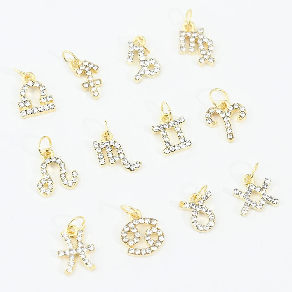 10Pcs 12 Constellation Dangle  - Nail Art Xs ulasan dan harga