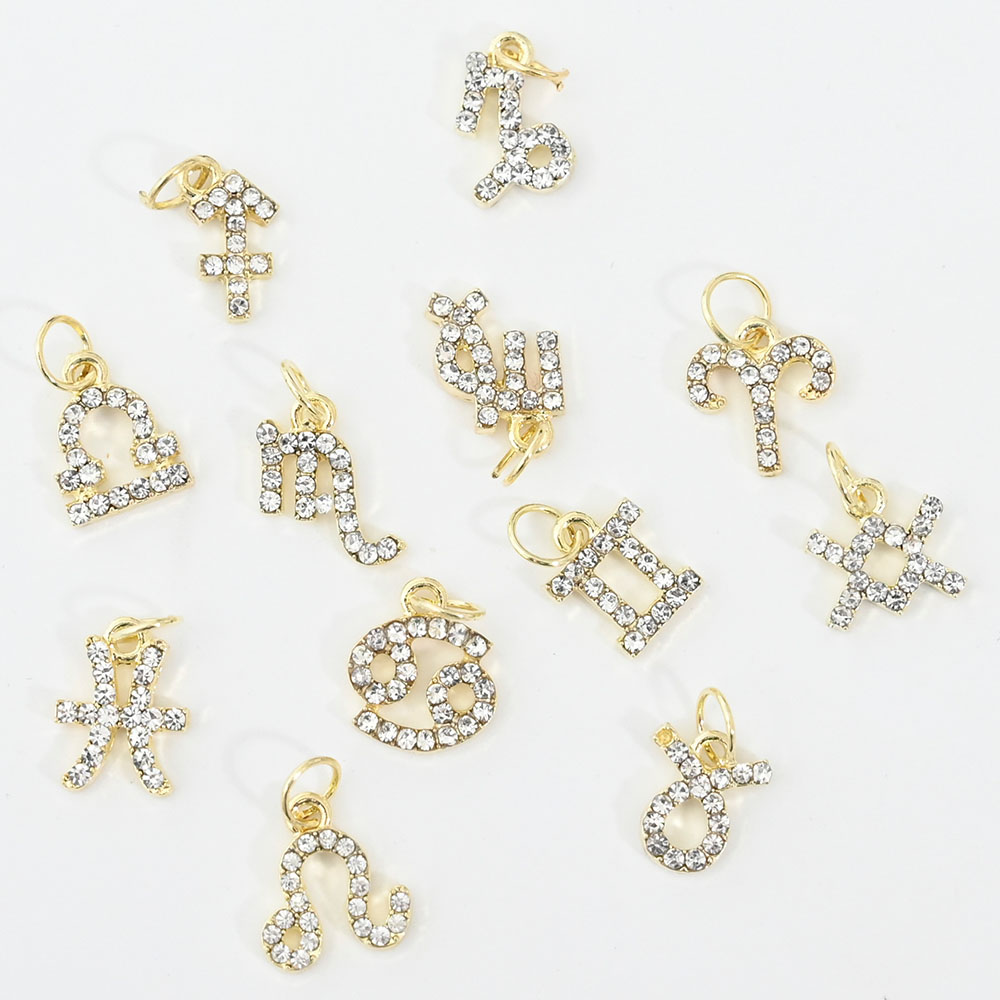 10Pcs 12 Constellation Dangle  - Nail Art Xs ulasan dan harga