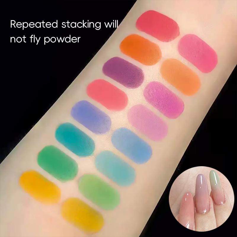 Colors Solid Rubbing Powder Na - Nail Art Ombre Glitter ulasan dan harga