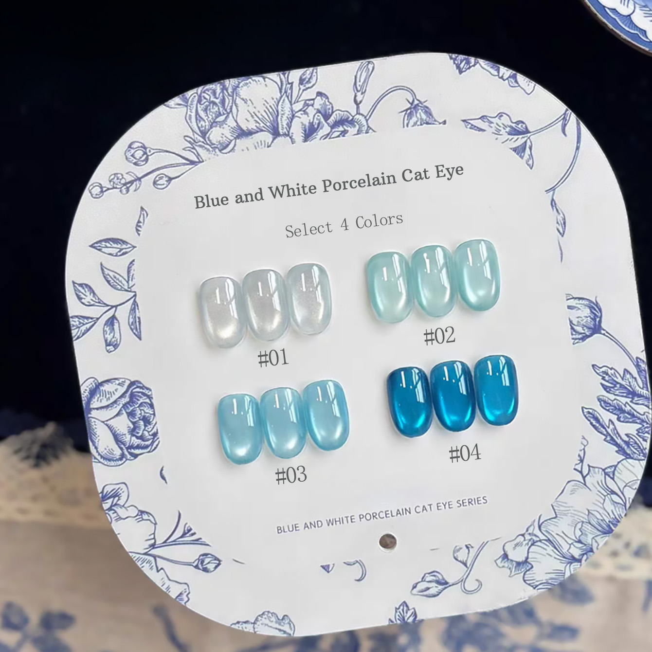 1pcs TC Blue And White Porcela - Nail Art Ice Blue ulasan dan harga