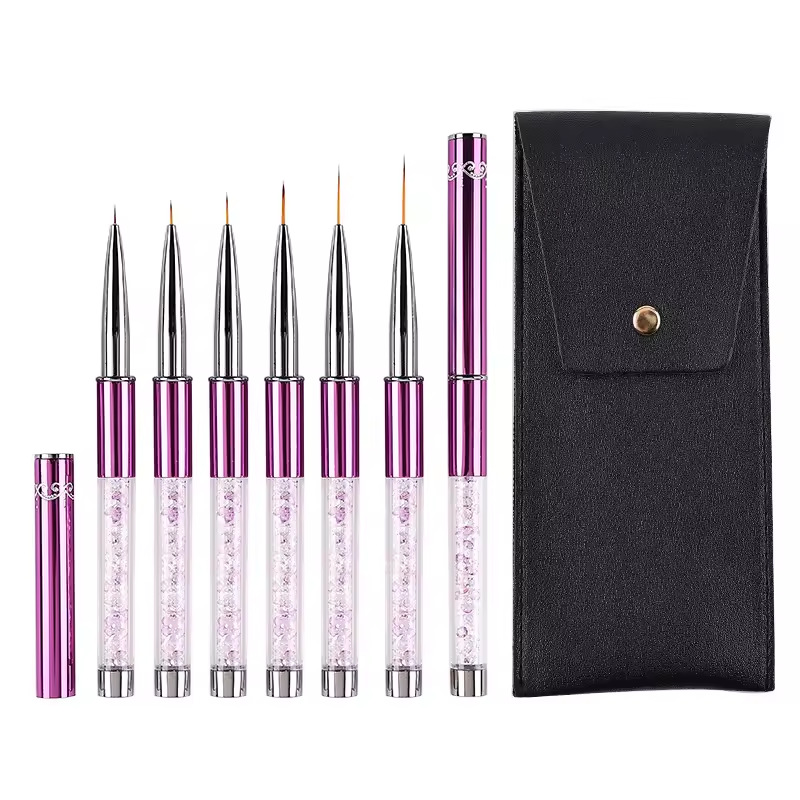 6pcs/Set Acrylic French Stripe - Nail Art Brush Set ulasan dan harga