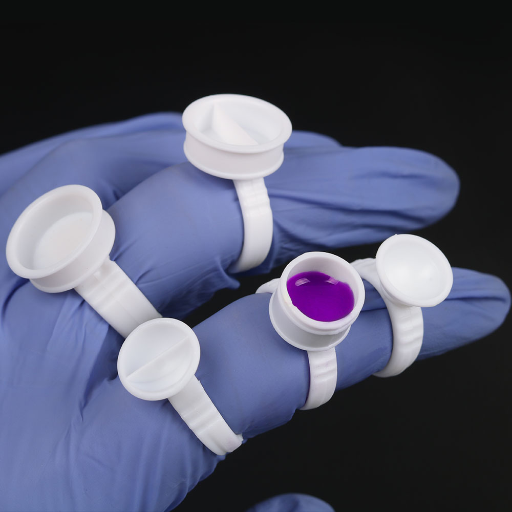 100PCS Tattoo Rings Cups Dispo - Nail Art Extension ulasan dan harga