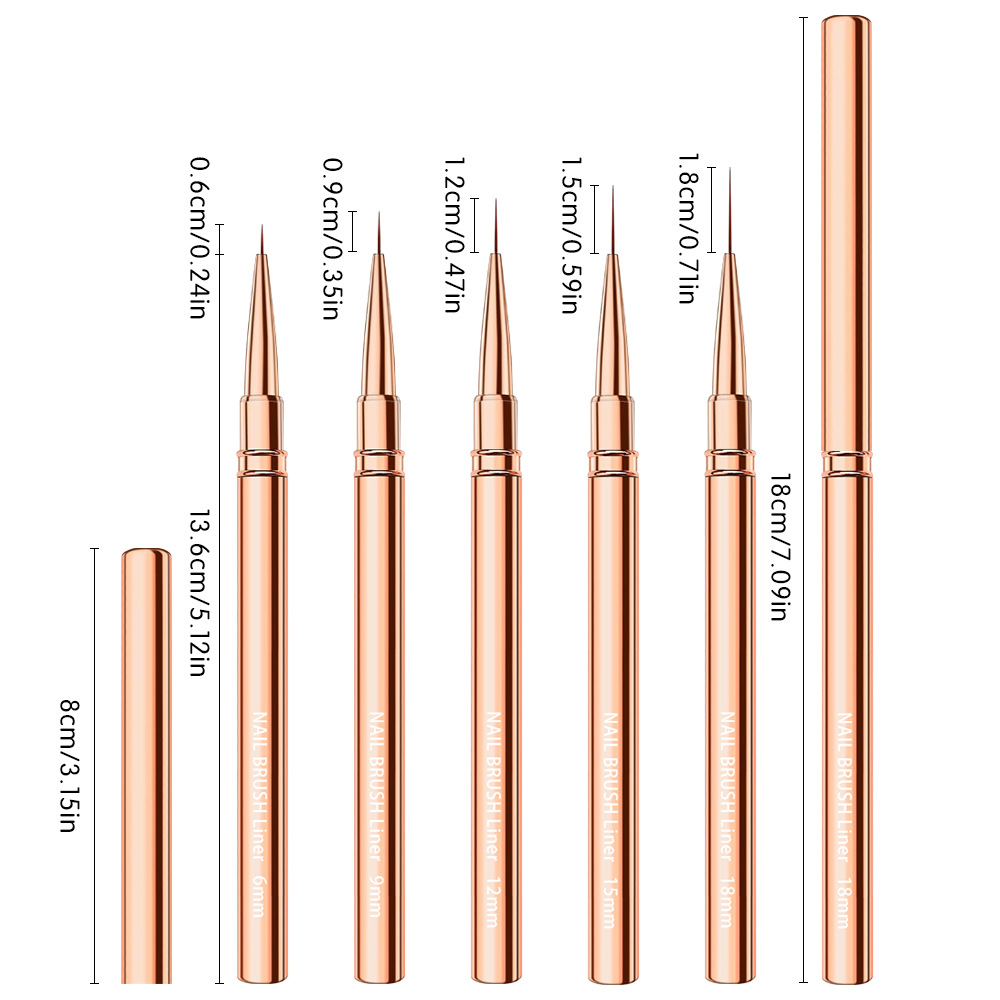 1/3/5pcs Nail Art Liner Brushe - Nail Art Brush Set ulasan dan harga