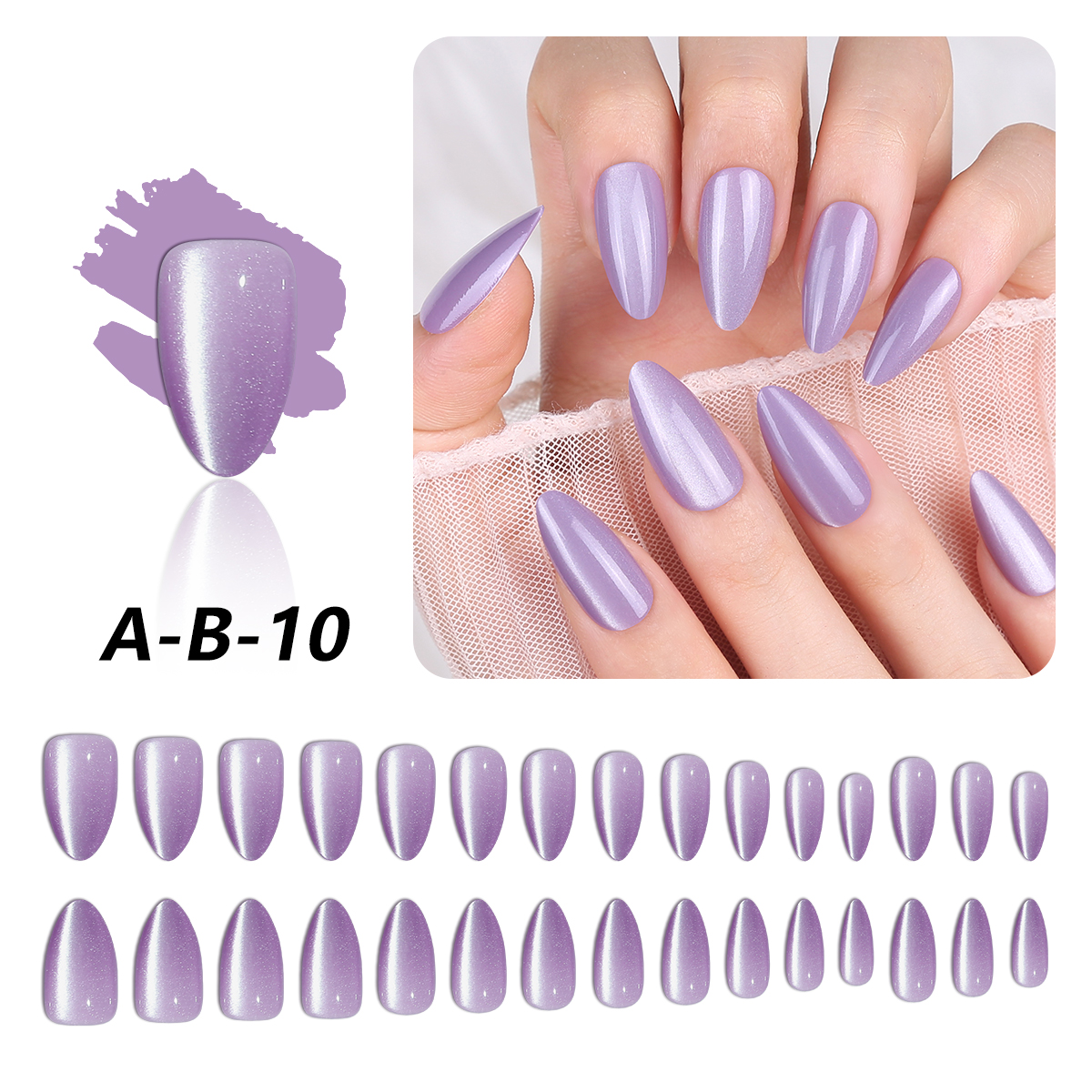 Fake nails 30PC Nail Stickers  - Nail Art Ombre Glitter ulasan dan harga
