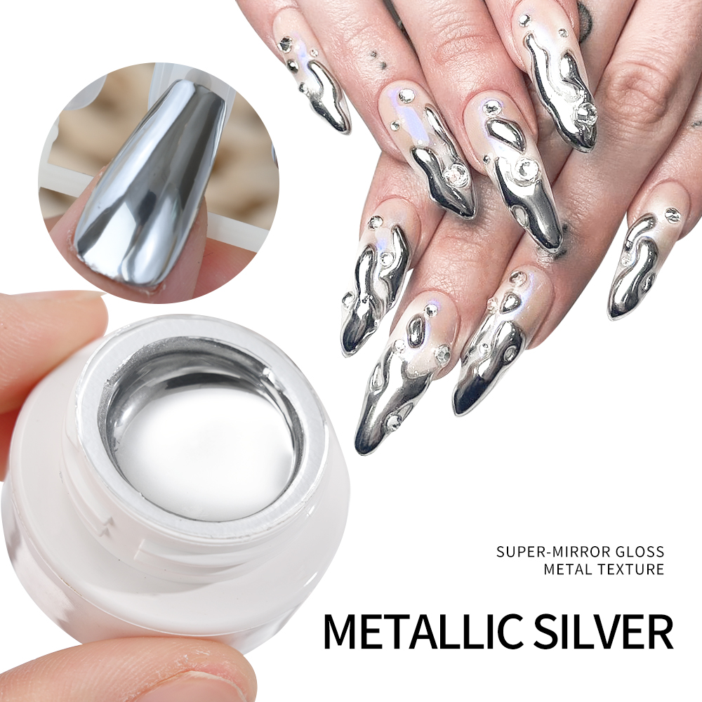 8g/Jar Y2K Mirror Metallic Pai - Nail Glitter Chrome ulasan dan harga