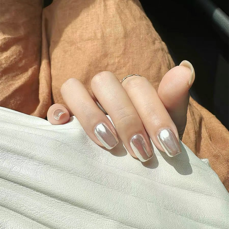 10PCS Handmade Silver False Na - Nail Art Xs ulasan dan harga