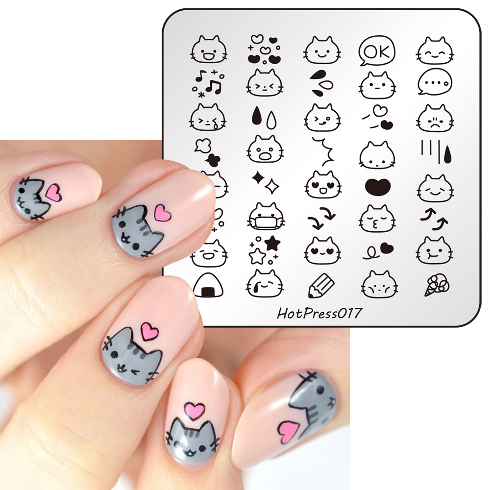 1pc 3D Cute Cat Patterns DIY N - Nail Art Vintage ulasan dan harga
