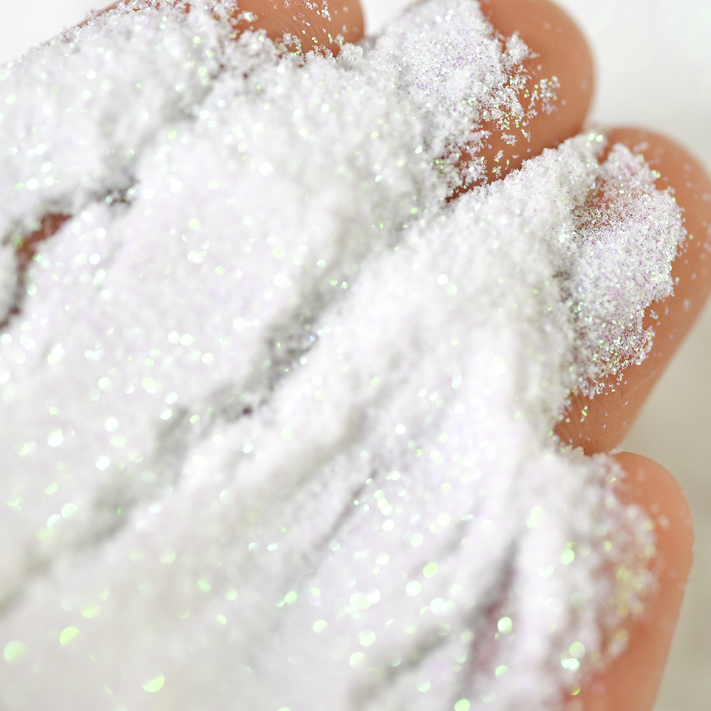 10/50g Iridescent White Nail A - Nail Glitter Chrome ulasan dan harga