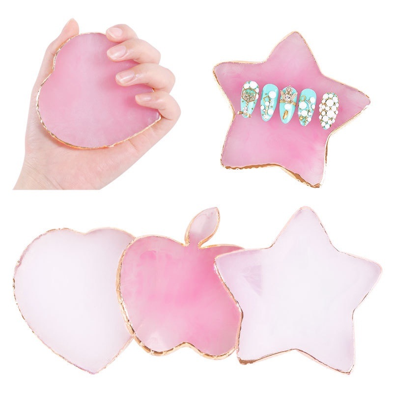 Resin Agate Stone Nail Art Pal - Nail Art Viral ulasan dan harga