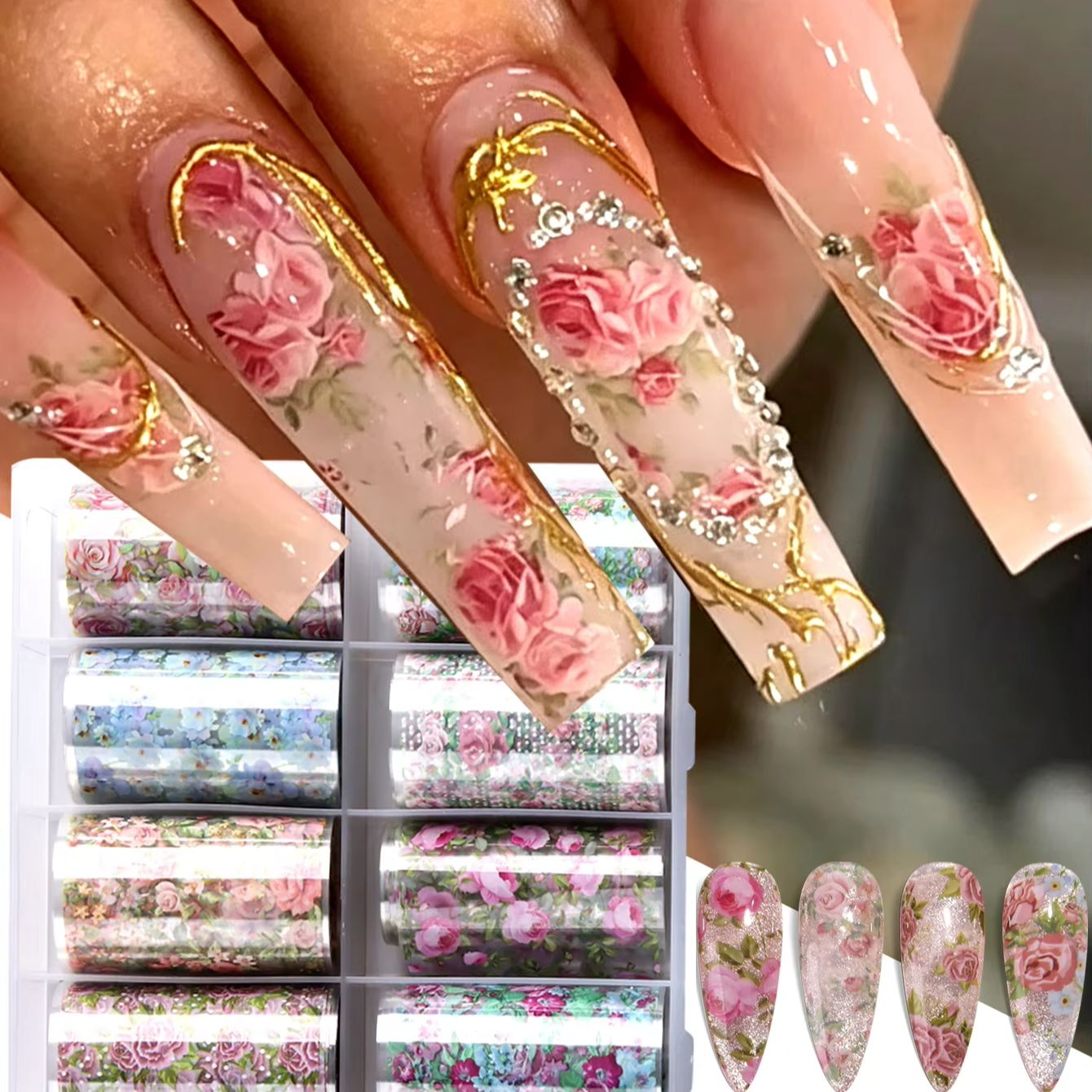 10pcs Vintage Blending Spring  - Nail Art Vintage ulasan dan harga