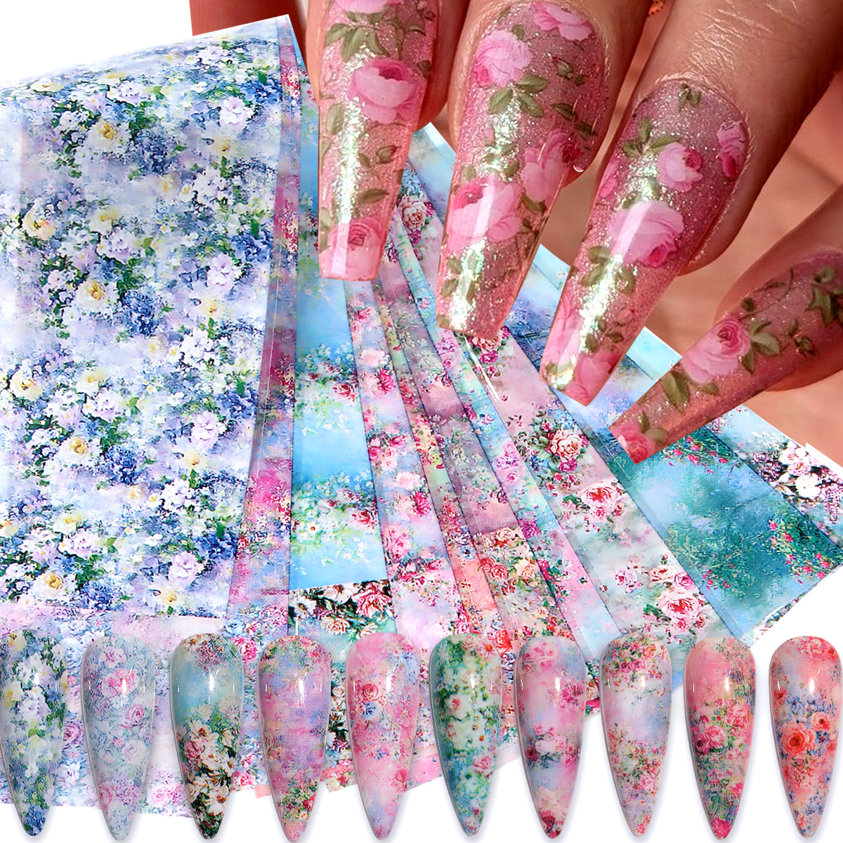10pcs Vintage Blending Spring  - Nail Art Vintage ulasan dan harga