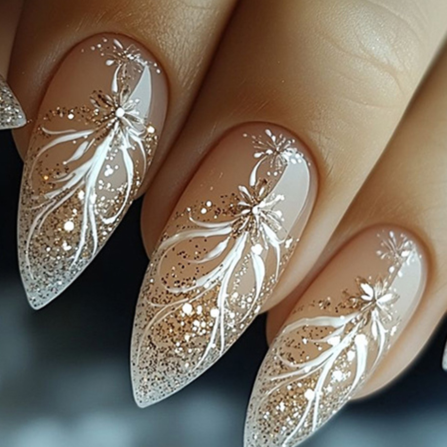 24pcs/set Short Medium fake na - Nail Art Aesthetic ulasan dan harga