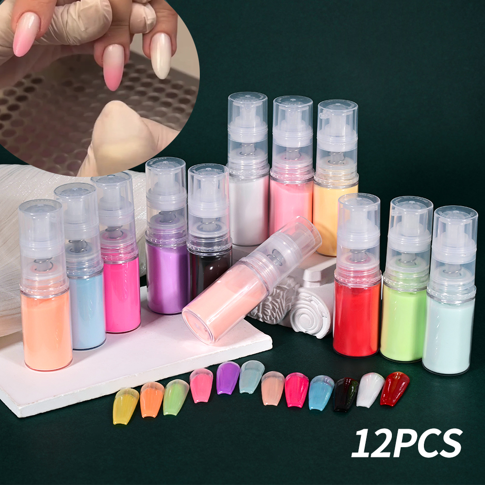 12styles Nail Art Spray Powder - Nail Art Ombre Glitter ulasan dan harga