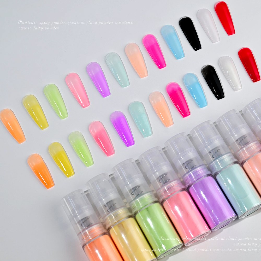 12styles Nail Art Spray Powder - Nail Art Ombre Glitter ulasan dan harga