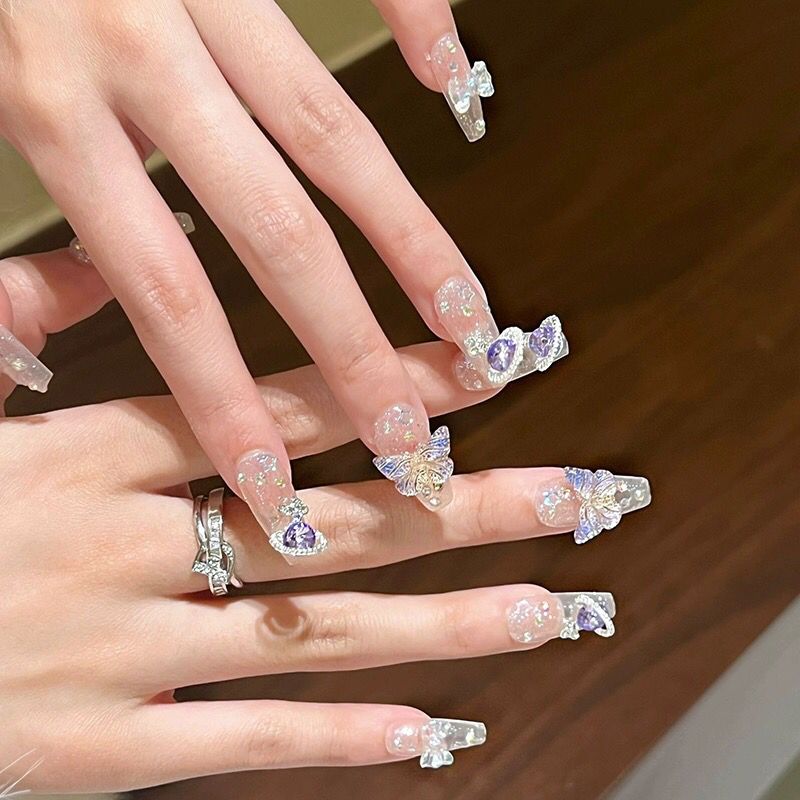 10Pcs Handmade Press On Nails  - Nail Art Xs ulasan dan harga
