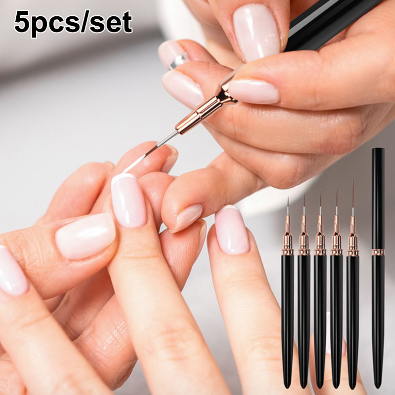 #5Pcs/Set Professional Nail Ar - Nail Art Brush Set ulasan dan harga